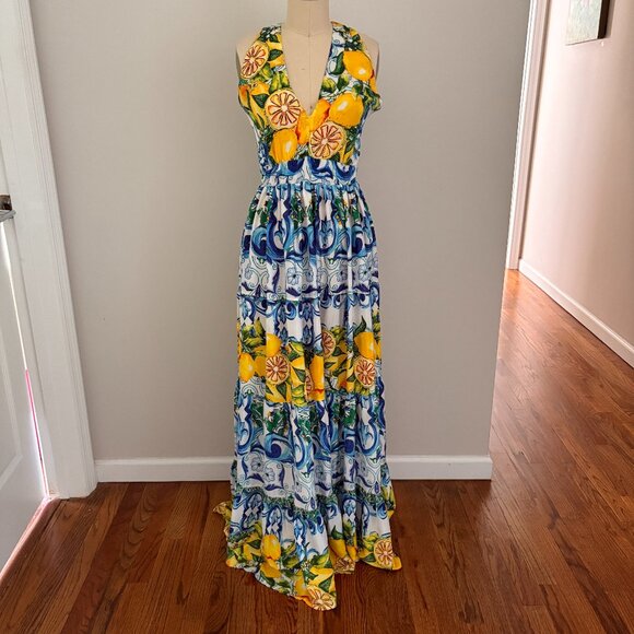 ANTICA SARTORIA Maxi Dress One Size - Picture 1 of 8